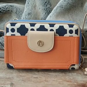 Spartina Cross body cell phone/wallet clutch